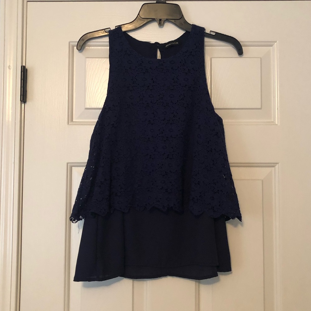 Navy blue top